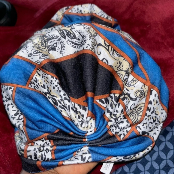 Fashion Floral  detail Retro pattern Elegant Head Wrap Top Knotted Turban - Picture 8 of 11